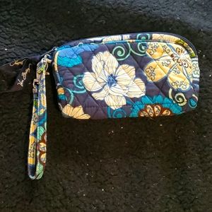 Vera Bradley Mod Floral Blue Wristlet